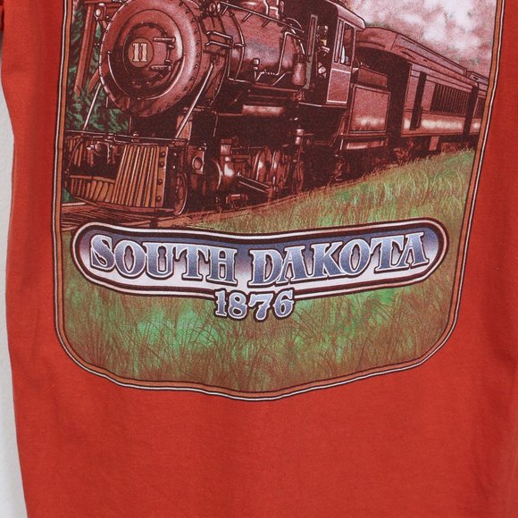 South Dakota Shirt Adult Medium Orange Deadwood - Picture 6 of 8